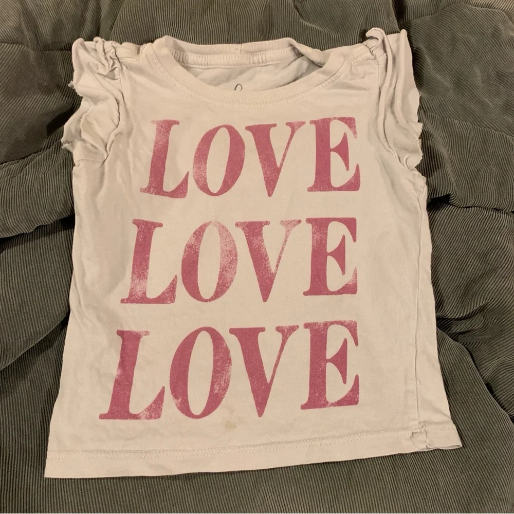 Peek T Shirt Love Short Sleeve Top Girl Size 6 12 Months Little Peanut Purple